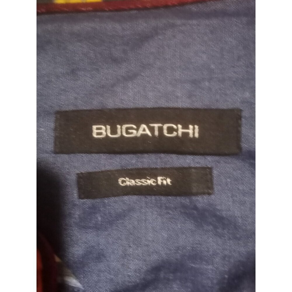 BUGATCHI COLORFUL SPORTS CAR RACE CAR PRINT L/S Button Dress Casual Shirt Sz M - Picture 7 of 12